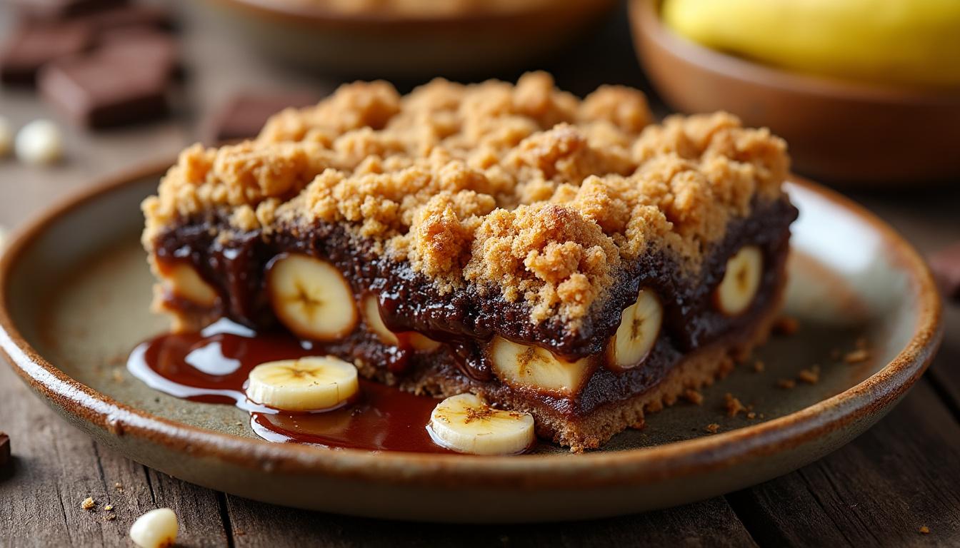 découvrez notre recette facile et rapide de crumble fondant à la banane et au chocolat, un dessert gourmand alliant douceur fruitée et richesse chocolatée pour régaler vos papilles.