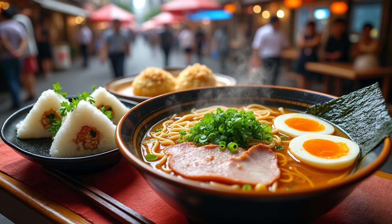découvrez la street food japonaise avec nos délicieuses spécialités : ramen savoureux, onigiri traditionnels et takoyaki croustillants, pour un voyage gustatif unique.