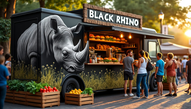 Black Rhino Foodtruck : l’art du burger sauvage et savoureux !