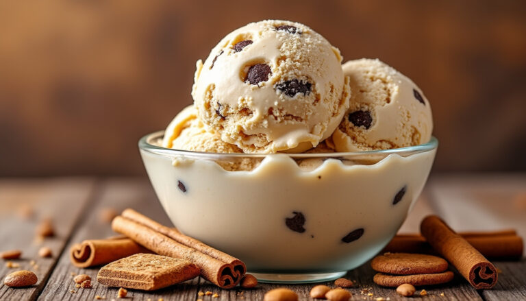 Délice glacé : savourez la glace onctueuse au spéculoos