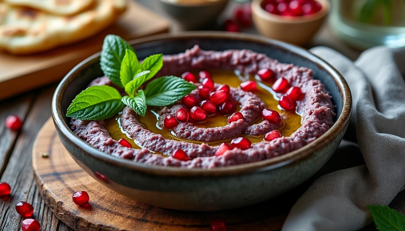découvrez la recette authentique du baba ganoush, un délice d'orient savoureux à base d'aubergines fumées, parfait pour vos apéritifs et repas conviviaux.