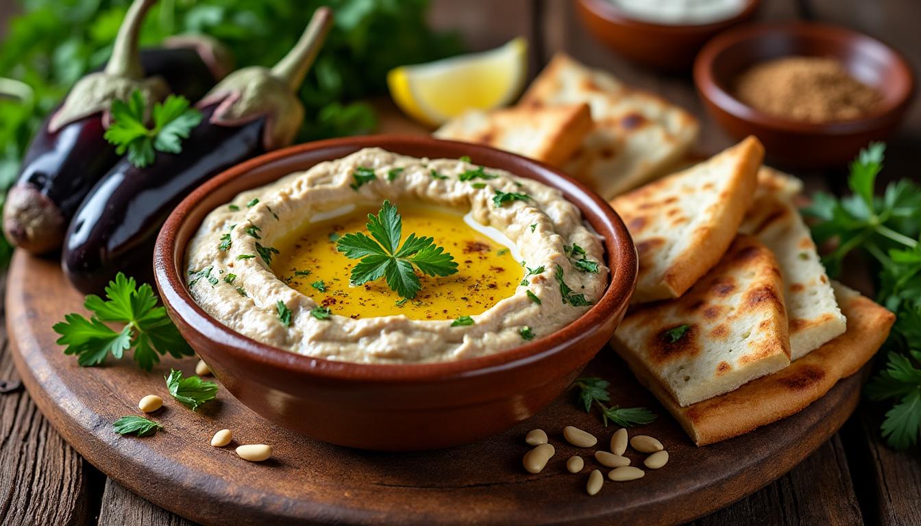 découvrez la recette authentique du baba ganoush, un délice d'orient aux saveurs méditerranéennes, parfait pour vos apéritifs et repas conviviaux.