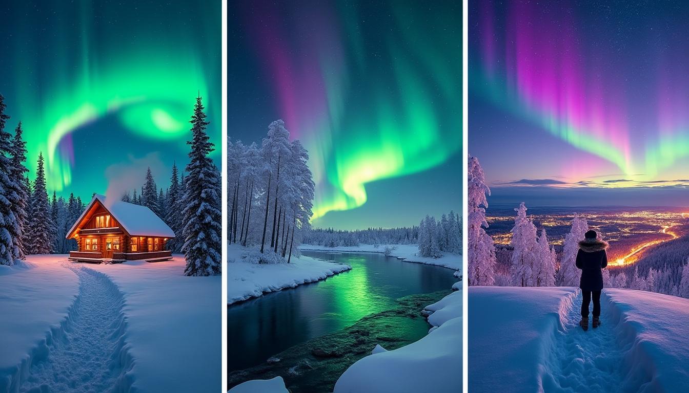 découvrez mes 3 meilleurs spots à rovaniemi pour admirer les aurores boréales et vivre une expérience magique sous les lumières célestes de finlande.