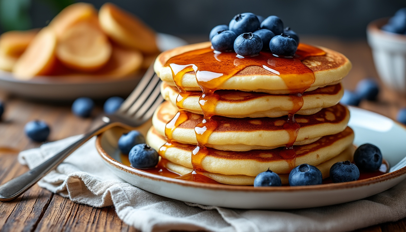 découvrez le secret des pancakes fluffy avec notre recette facile de crêpes moelleuses à l'américaine, parfaites pour un petit-déjeuner gourmand et réussi.