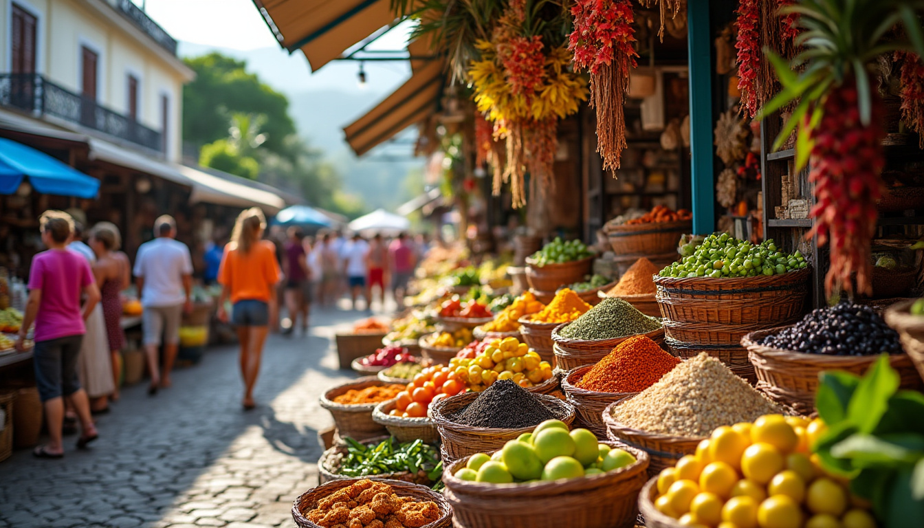 explorez le marché animé de port louis à l'île maurice, un lieu coloré et vibrant où se mêlent saveurs, artisanat et culture locale pour une expérience inoubliable.