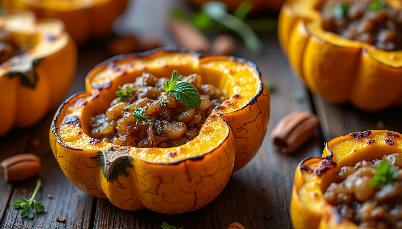 découvrez notre recette de courge jack be little farcie, un délice automnal plein de saveurs riches et chaleureuses, parfait pour sublimer vos repas de saison.
