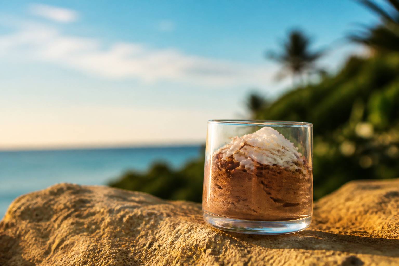 Mousse chocolat noix de coco verrine decoration dessert