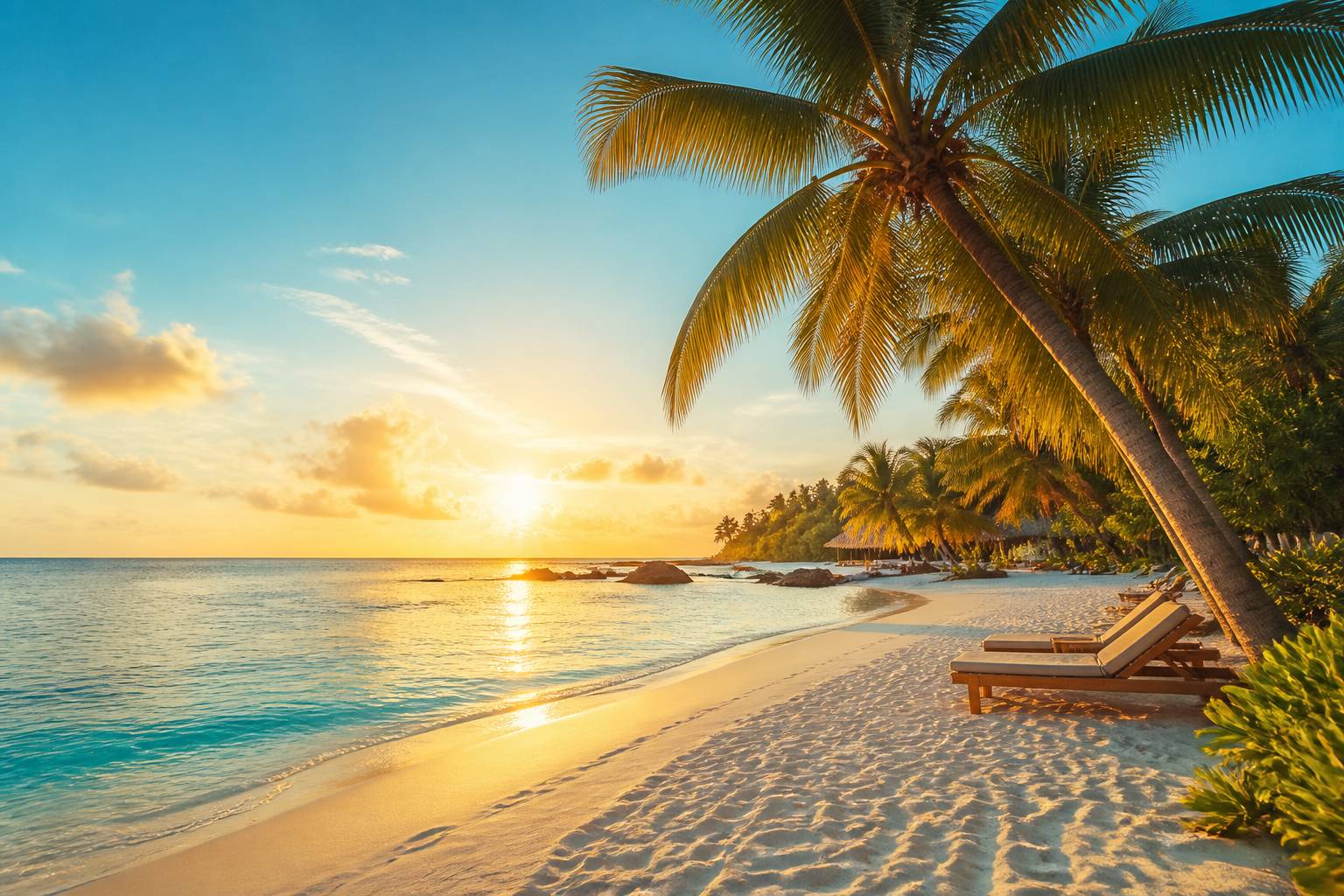 Plage de sable blanc avec eau turquoise a l ile Maurice
