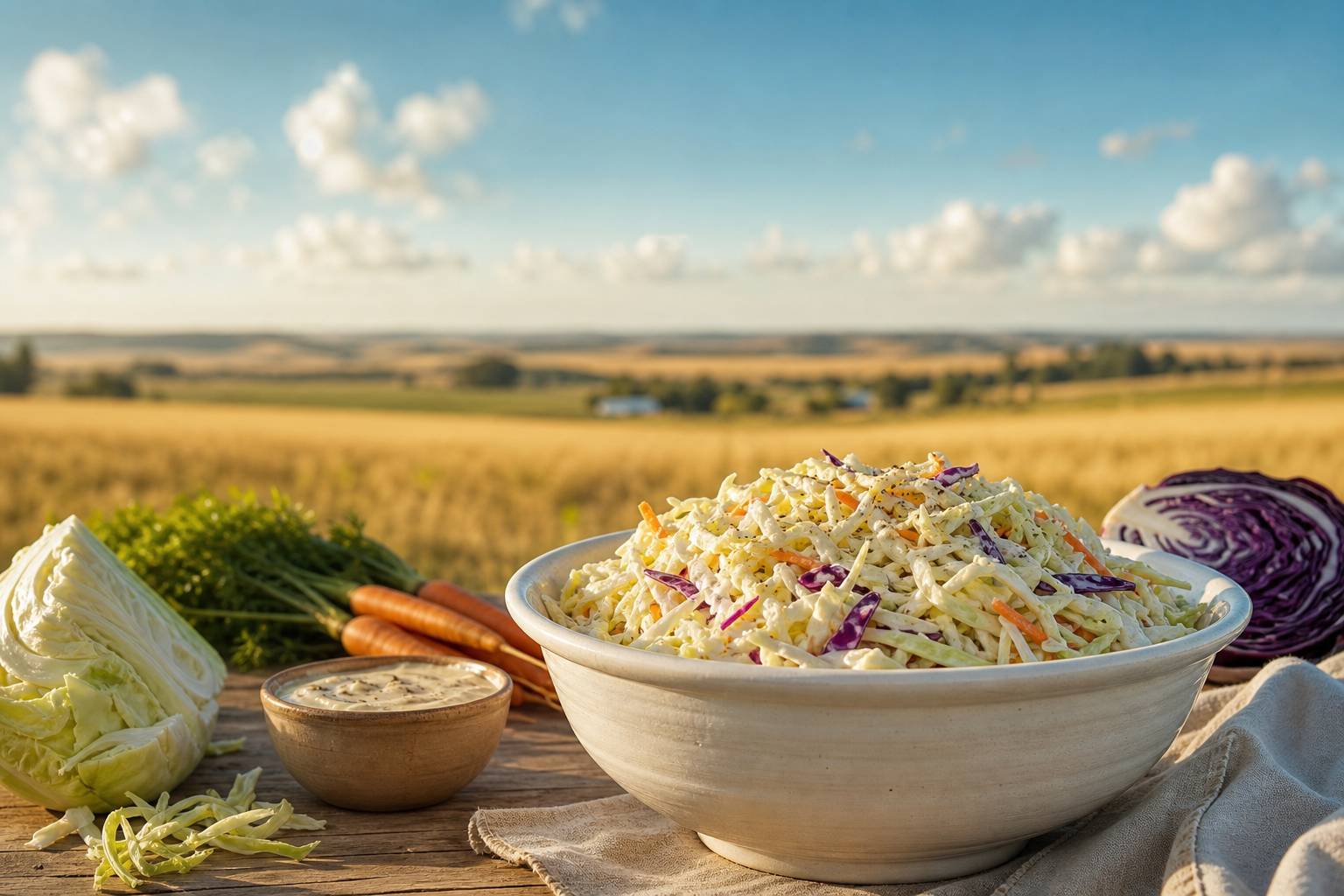 Coleslaw : la fraîcheur croquante de la salade de chou made in USA, Coleslaw traditionnel
