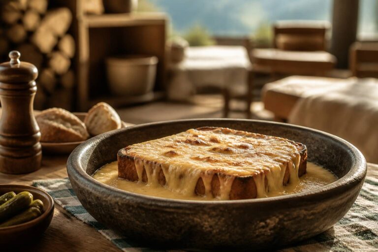 Délice fromager du Valais : la croûte au fromage authentique